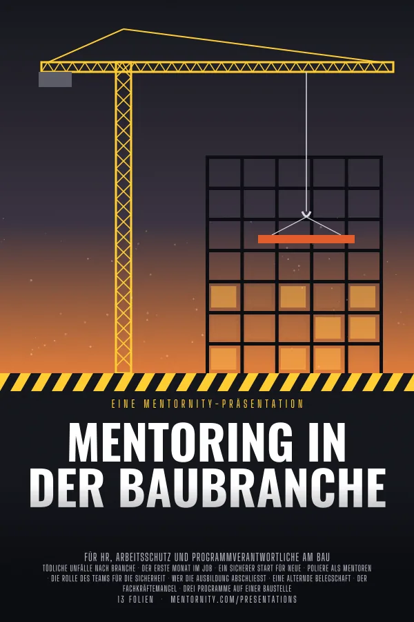 Filmplakat zur Präsentation Mentoring in der Baubranche