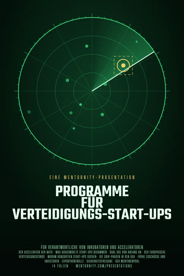 Filmplakat zur Präsentation Programme für Verteidigungs-Start-ups