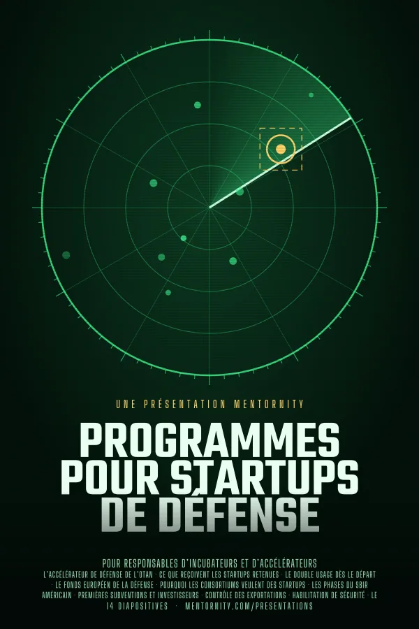 Affiche de film de la présentation Programmes pour startups de défense