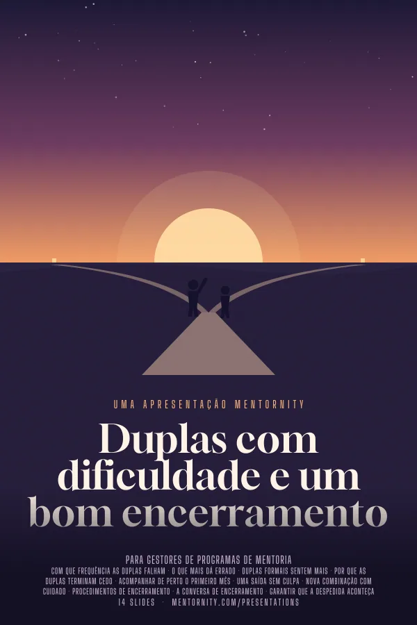 Pôster em estilo de cinema da apresentação Duplas com dificuldade e um bom encerramento