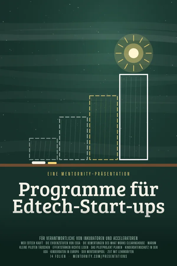 Filmplakat zur Präsentation Programme für Edtech-Start-ups