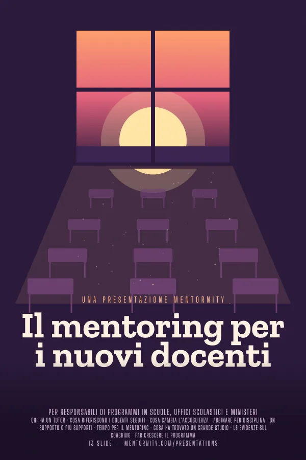 Locandina in stile film della presentazione Il mentoring per i nuovi docenti