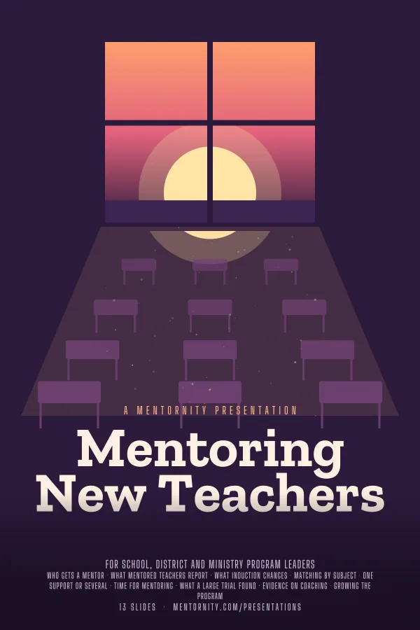 Film-style poster for the Mentoring New Teachers presentation