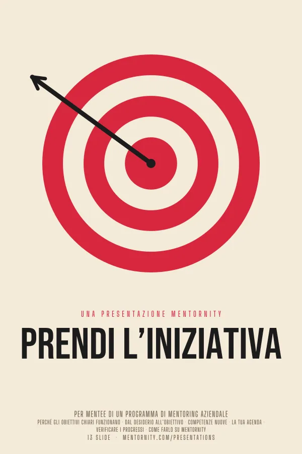 Locandina in stile film della presentazione Prendi l’iniziativa