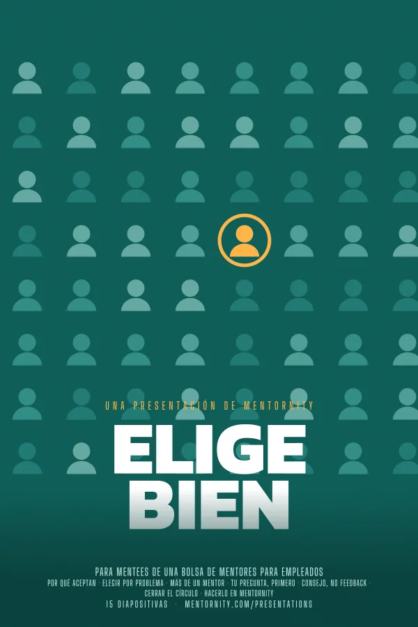Póster de estilo cinematográfico de la presentación Elige bien