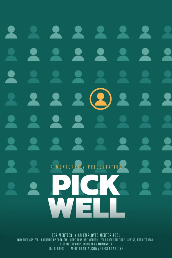 Film-style poster for the Pick Well presentation