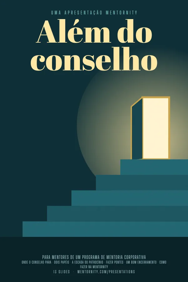 Pôster em estilo de cinema da apresentação Além do conselho