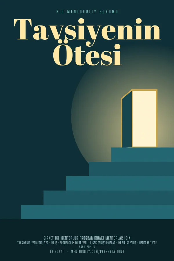 Tavsiyenin Ötesi sunumu için film afişi tarzında görsel
