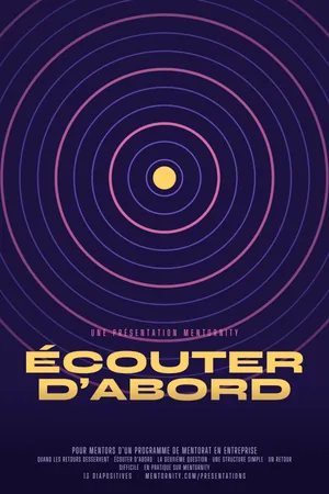 Affiche de la présentation : Guide du mentor : Écouter d’abord
