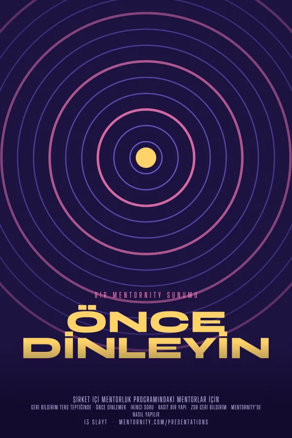 Önce Dinleyin sunumu için film afişi tarzında görsel