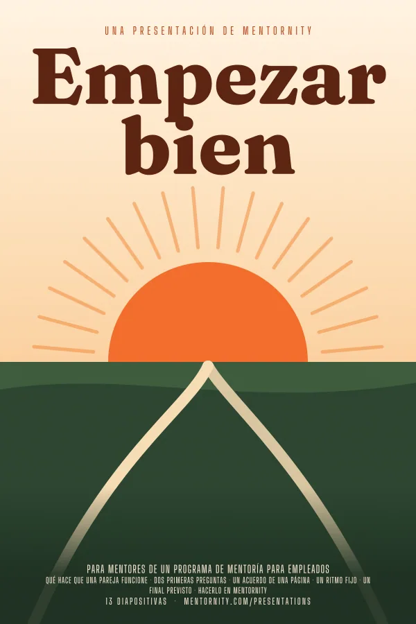 Póster de estilo cinematográfico de la presentación Empezar bien