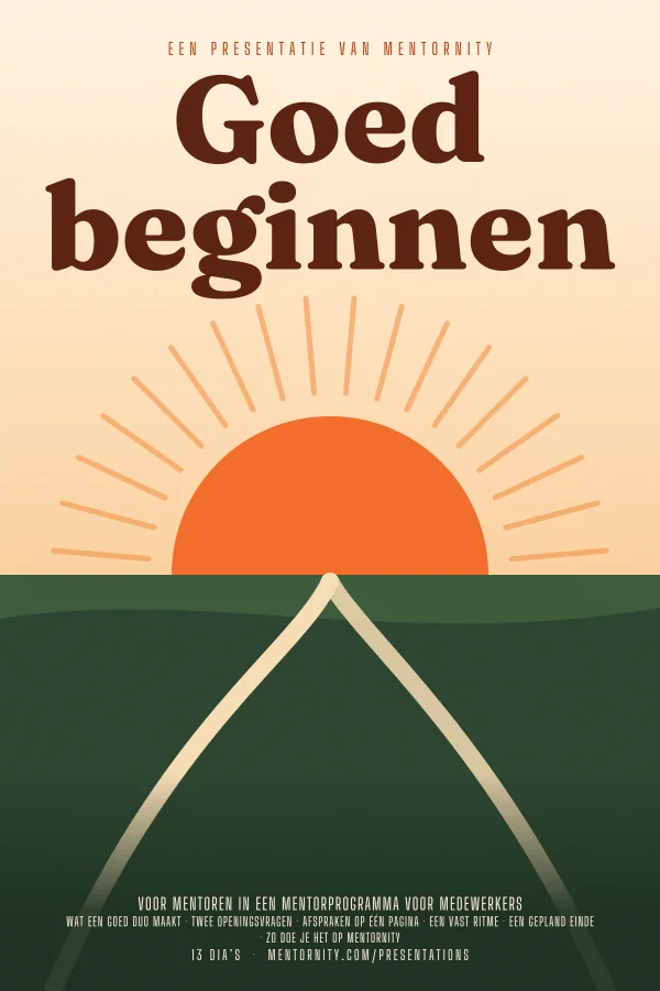 Filmposter voor de presentatie Goed beginnen