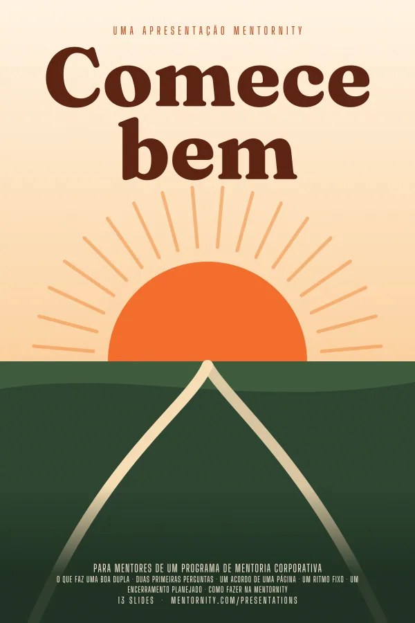 Pôster em estilo de cinema da apresentação Comece bem