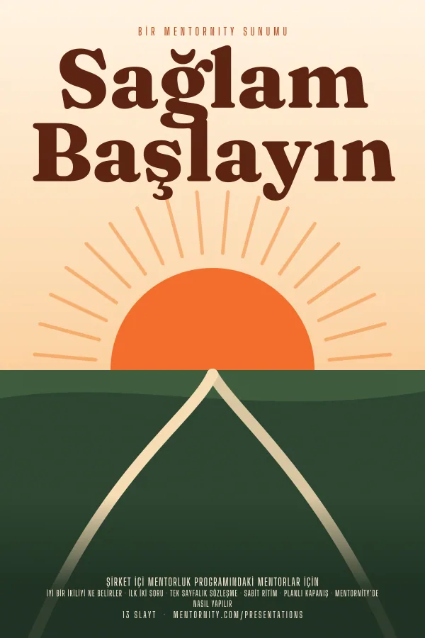 Sağlam Başlayın sunumu için film afişi tarzında görsel