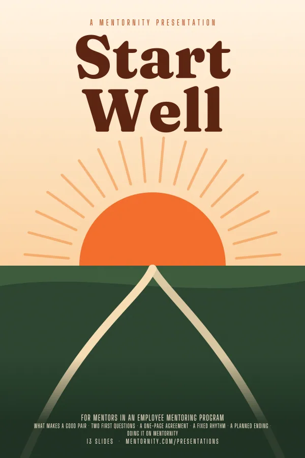 Film-style poster for the Start Well presentation