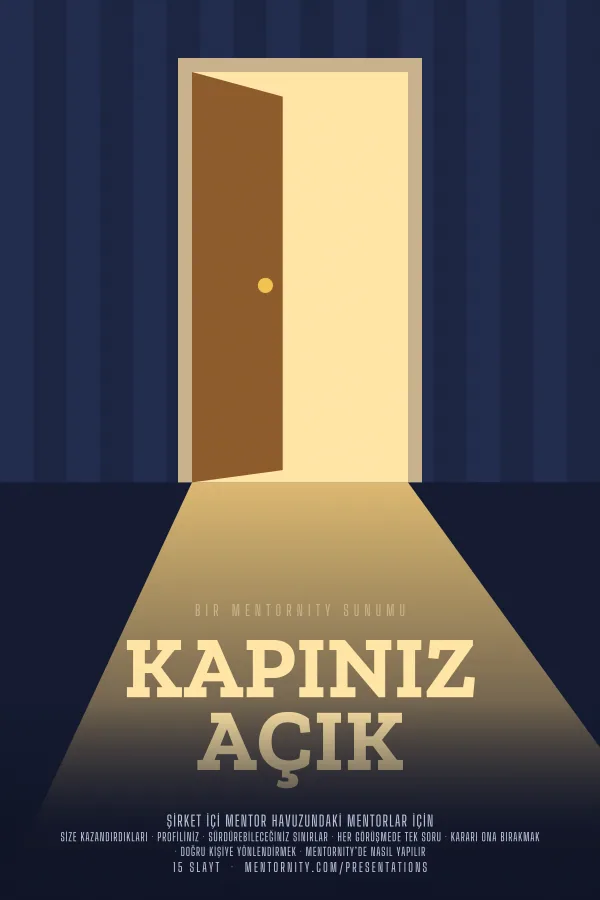 Kapınız Açık sunumu için film afişi tarzında görsel