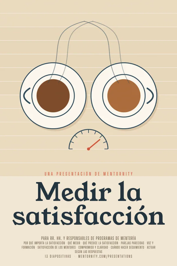 Póster de estilo cinematográfico de la presentación Medir la satisfacción