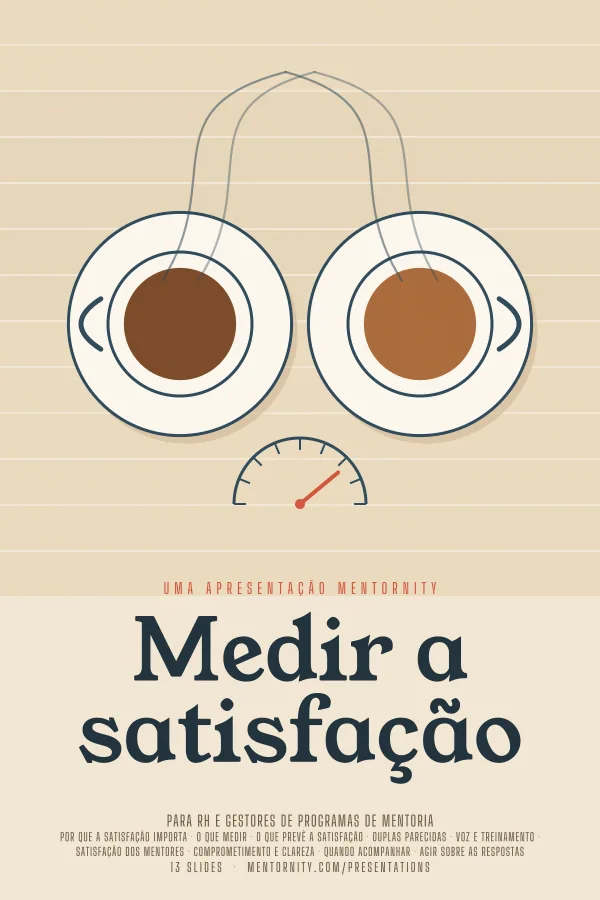 Pôster em estilo de cinema da apresentação Medir a satisfação