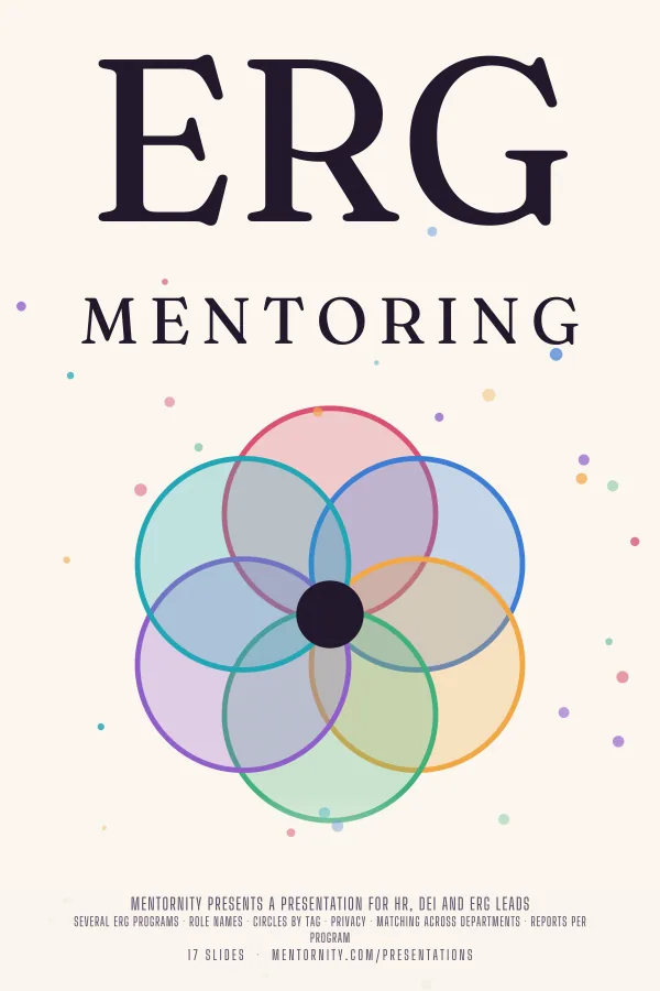 Film-style poster for the DEI and ERG Mentoring Programs presentation