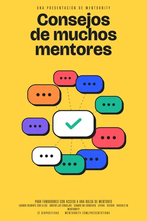 Póster de la presentación: Guía del fundador: Consejos de muchos mentores