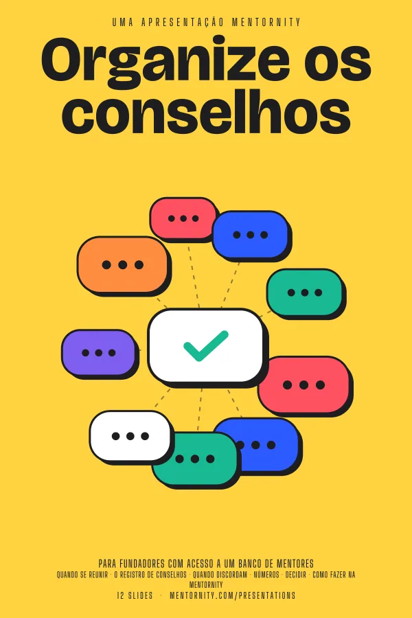 Pôster em estilo de cinema da apresentação Organize os conselhos