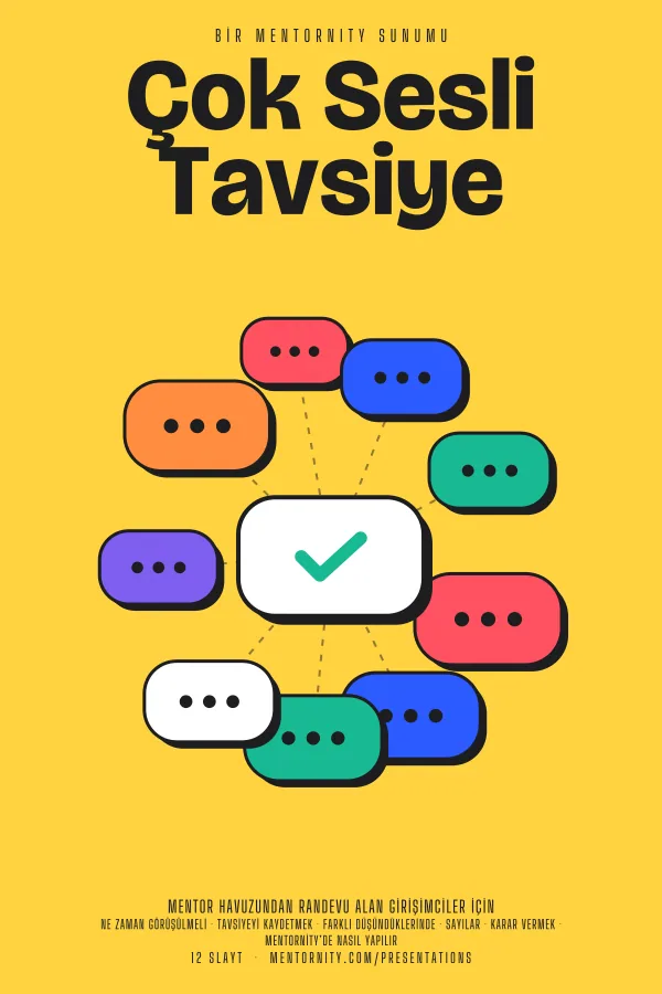 Çok Sesli Tavsiye sunumu için film afişi tarzında görsel