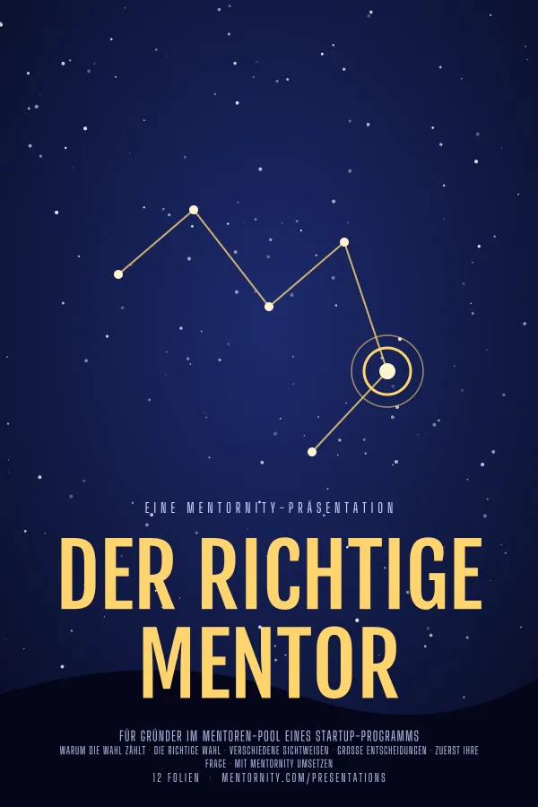 Filmplakat zur Präsentation Der richtige Mentor