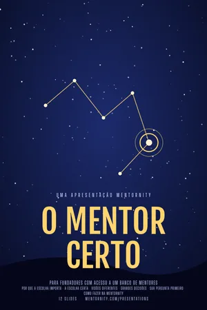 Pôster da apresentação: Guia do fundador: O mentor certo
