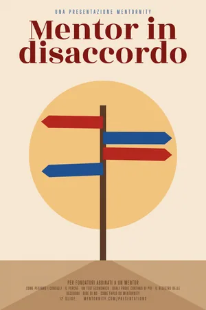 Locandina della presentazione: Guida per fondatori: Mentor in disaccordo