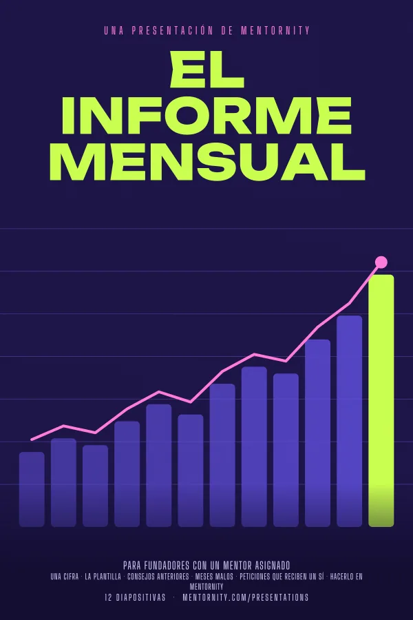 Póster de estilo cinematográfico de la presentación El informe mensual