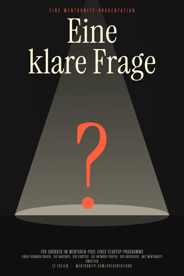 Filmplakat zur Präsentation Eine klare Frage