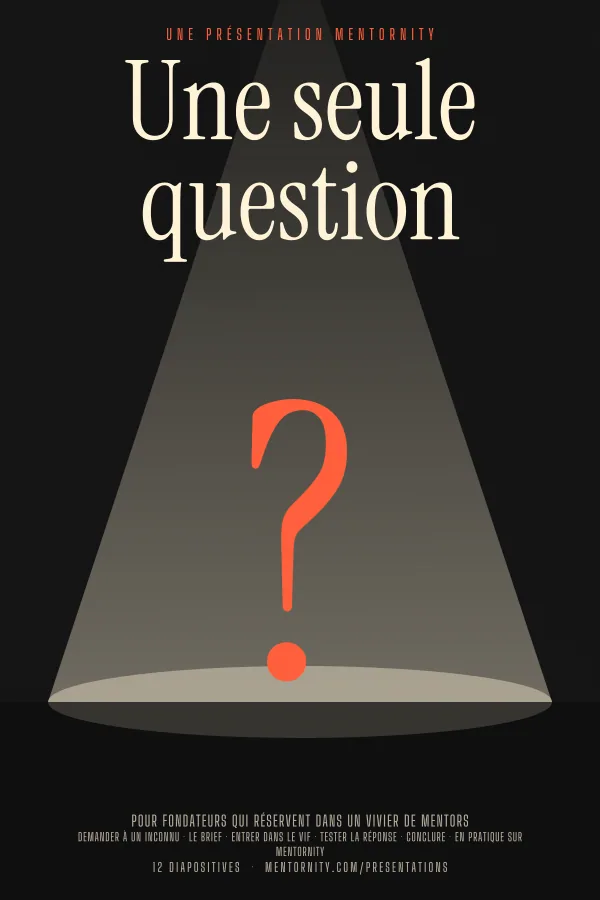Affiche de film de la présentation Une seule question