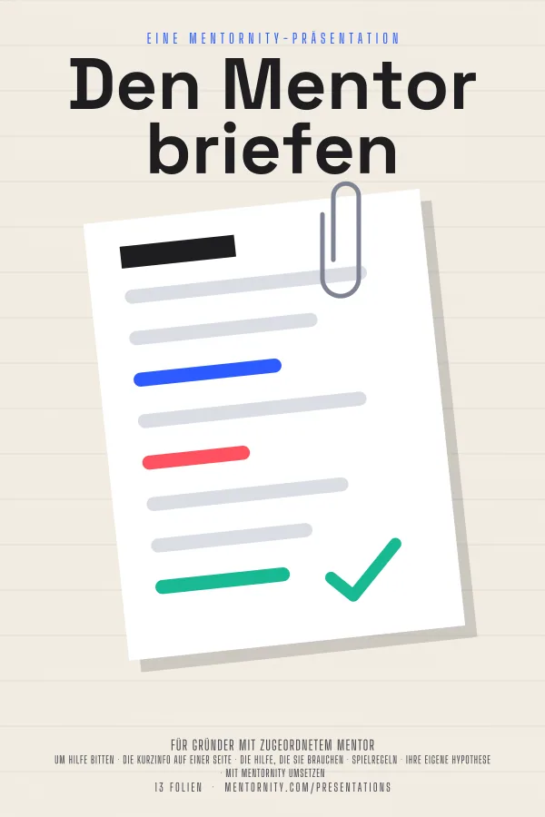 Filmplakat zur Präsentation Den Mentor briefen