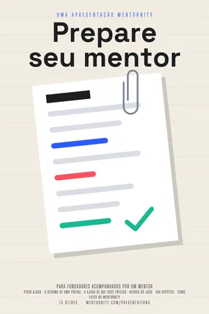 Pôster da apresentação: Guia do fundador: Prepare seu mentor