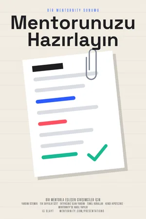 Sunum afişi: Girişimci Rehberi: Mentorunuzu Hazırlayın