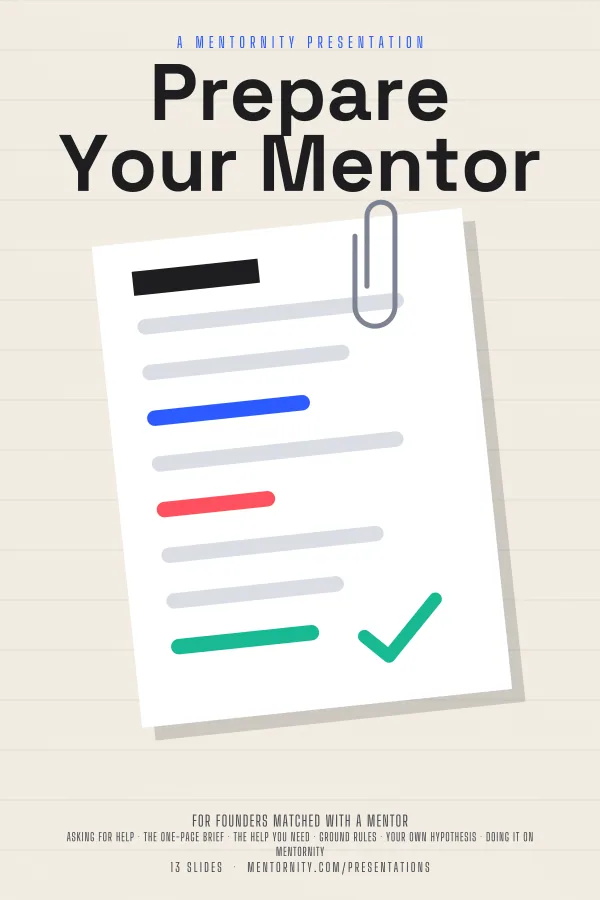 Film-style poster for the Prepare Your Mentor presentation