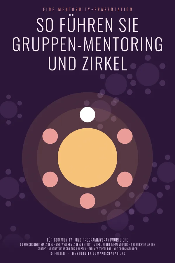 Filmplakat zur Präsentation So führen Sie Gruppen-Mentoring und Zirkel