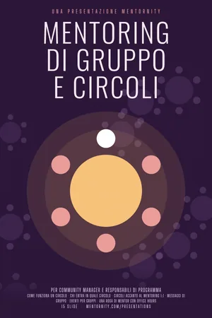 Locandina della presentazione: Mentoring di gruppo e circoli