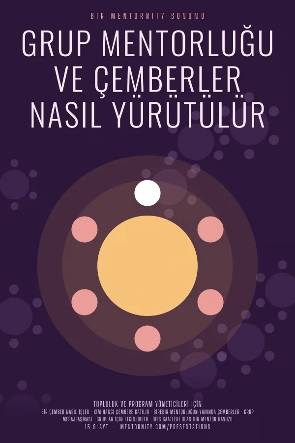 Grup Mentorluğu ve Çemberler Nasıl Yürütülür sunumu için film afişi tarzında görsel