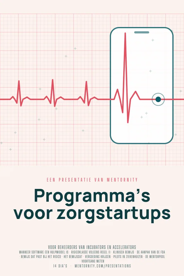 Filmposter voor de presentatie Programma’s voor zorgstartups