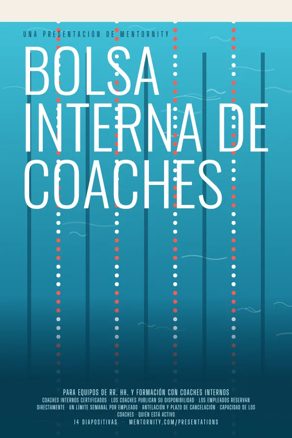 Póster de estilo cinematográfico de la presentación Bolsa interna de coaches