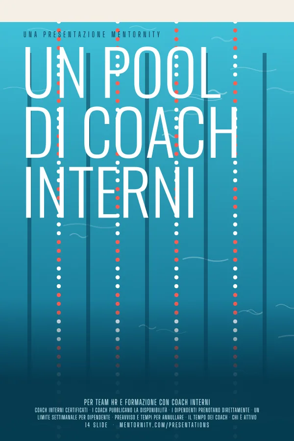Locandina in stile film della presentazione Un pool di coach interni