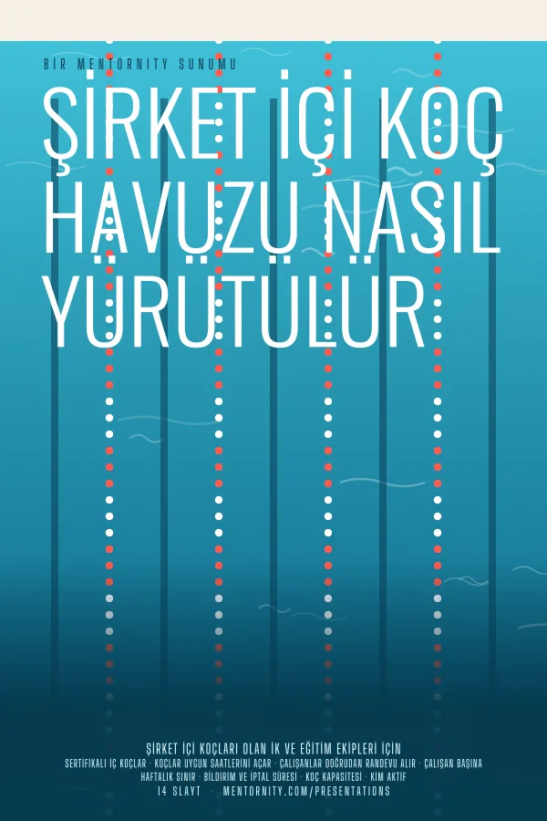 Şirket İçi Koç Havuzu Nasıl Yürütülür sunumu için film afişi tarzında görsel