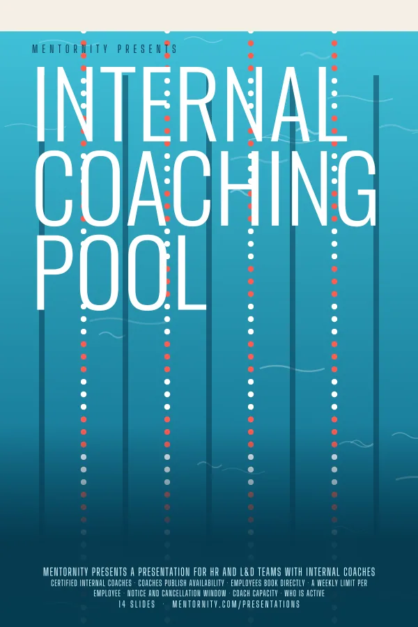 Film-style poster for the Run an Internal Coaching Pool presentation
