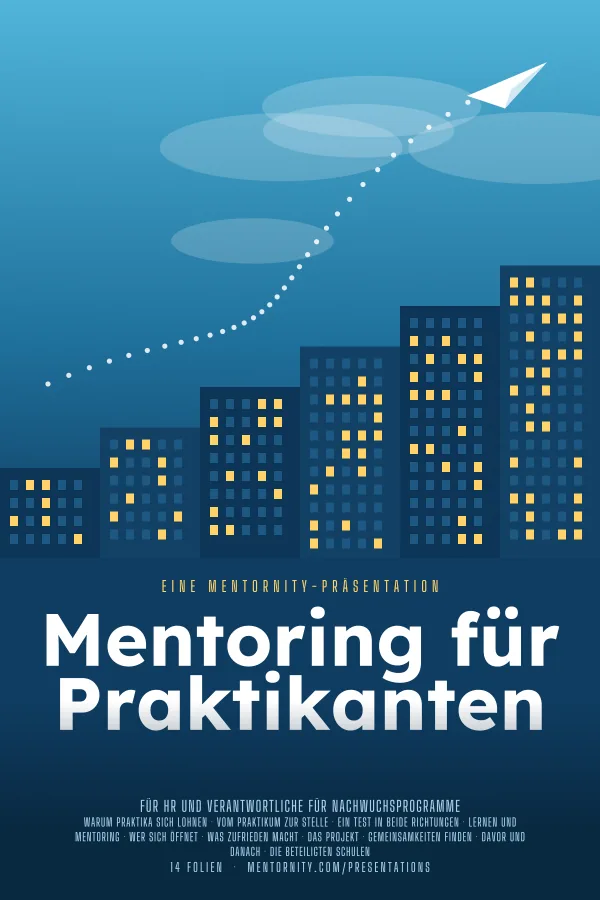 Filmplakat zur Präsentation Mentoring für Praktikanten
