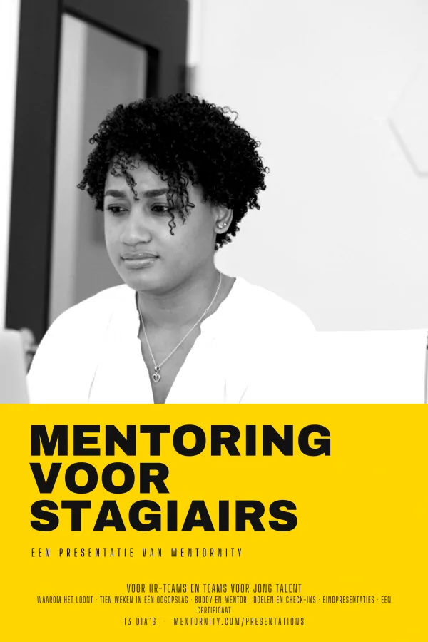 Filmposter voor de presentatie Mentoring voor stagiairs