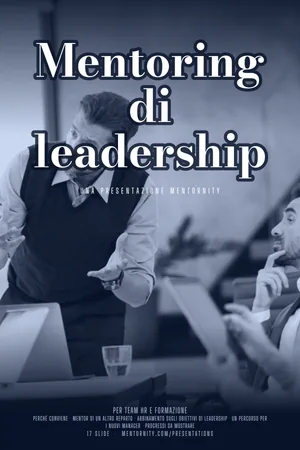 Locandina della presentazione: Mentoring di leadership