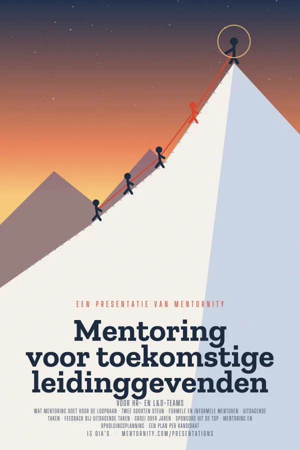 Filmposter voor de presentatie Mentoring voor toekomstige leidinggevenden