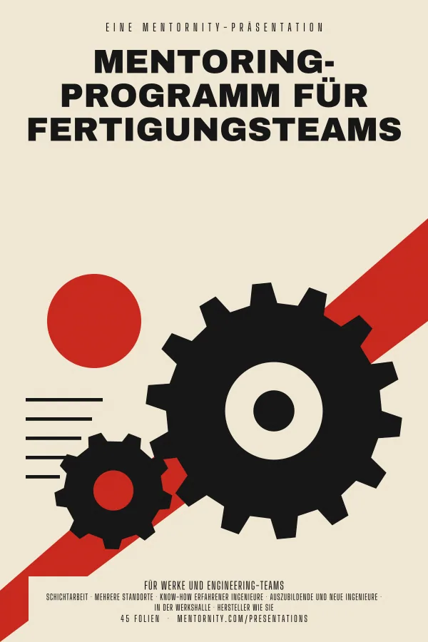 Filmplakat zur Präsentation Mentoring-Programm für Fertigungsteams