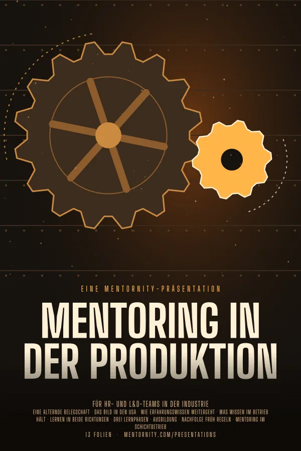 Filmplakat zur Präsentation Mentoring in der Produktion